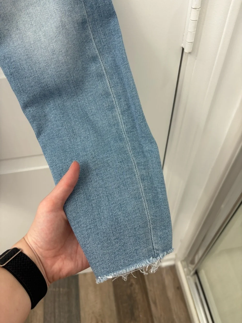 MOTHER High Waisted Looker ankle fray Jean in au revoir - Picture 4 of 11